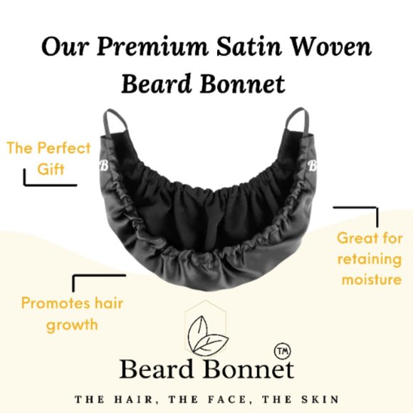 BEARD BONNET - Premium Silky Satin - Moisture Retaining, Split ends, Itch Preven - Picture 3 of 4